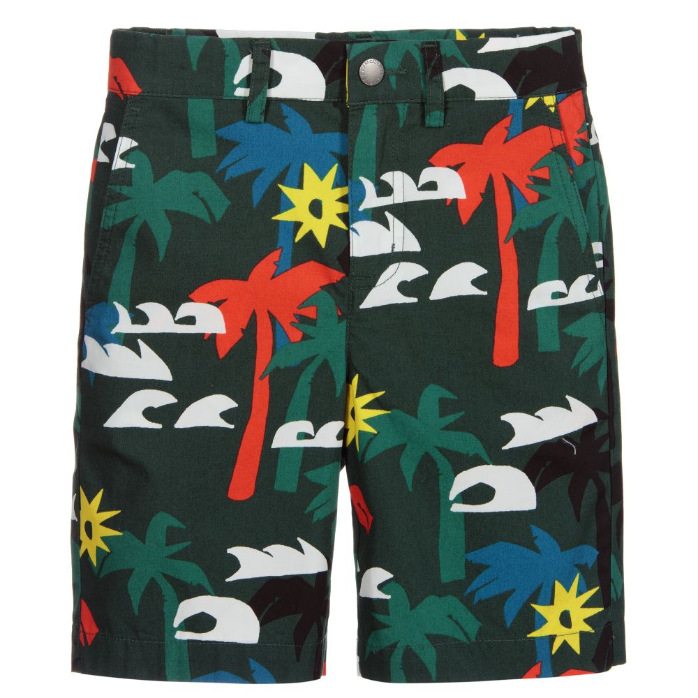 Stella McCartney Kids - Grüne Bermudashorts aus Baumwolle | Childrensalon