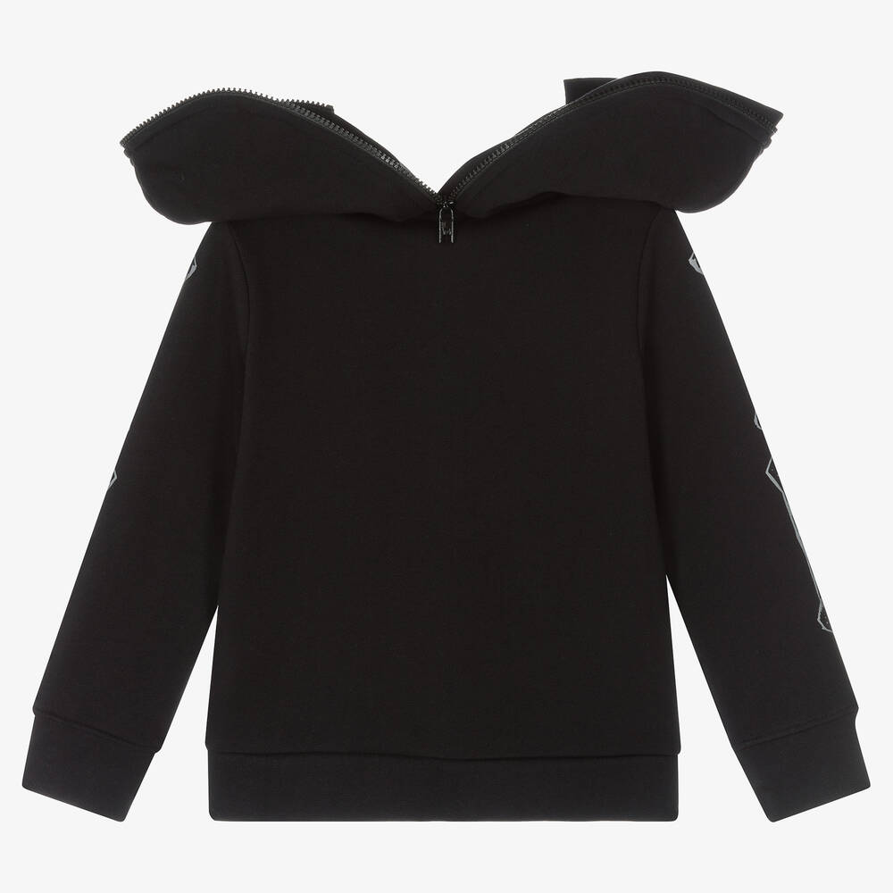 Stella McCartney Kids-توب هودي قطن عضوي لون أسود | Childrensalon Outlet