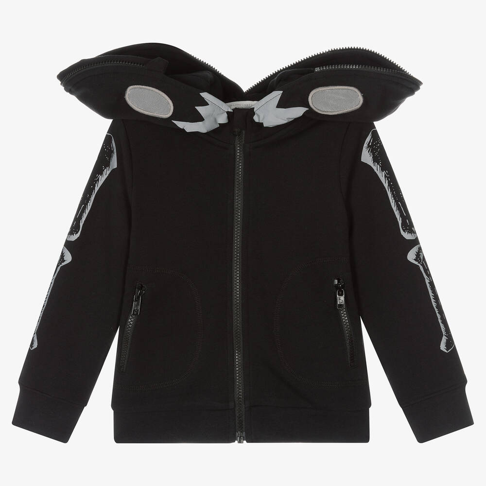 Stella McCartney Kids-توب هودي قطن عضوي لون أسود | Childrensalon Outlet