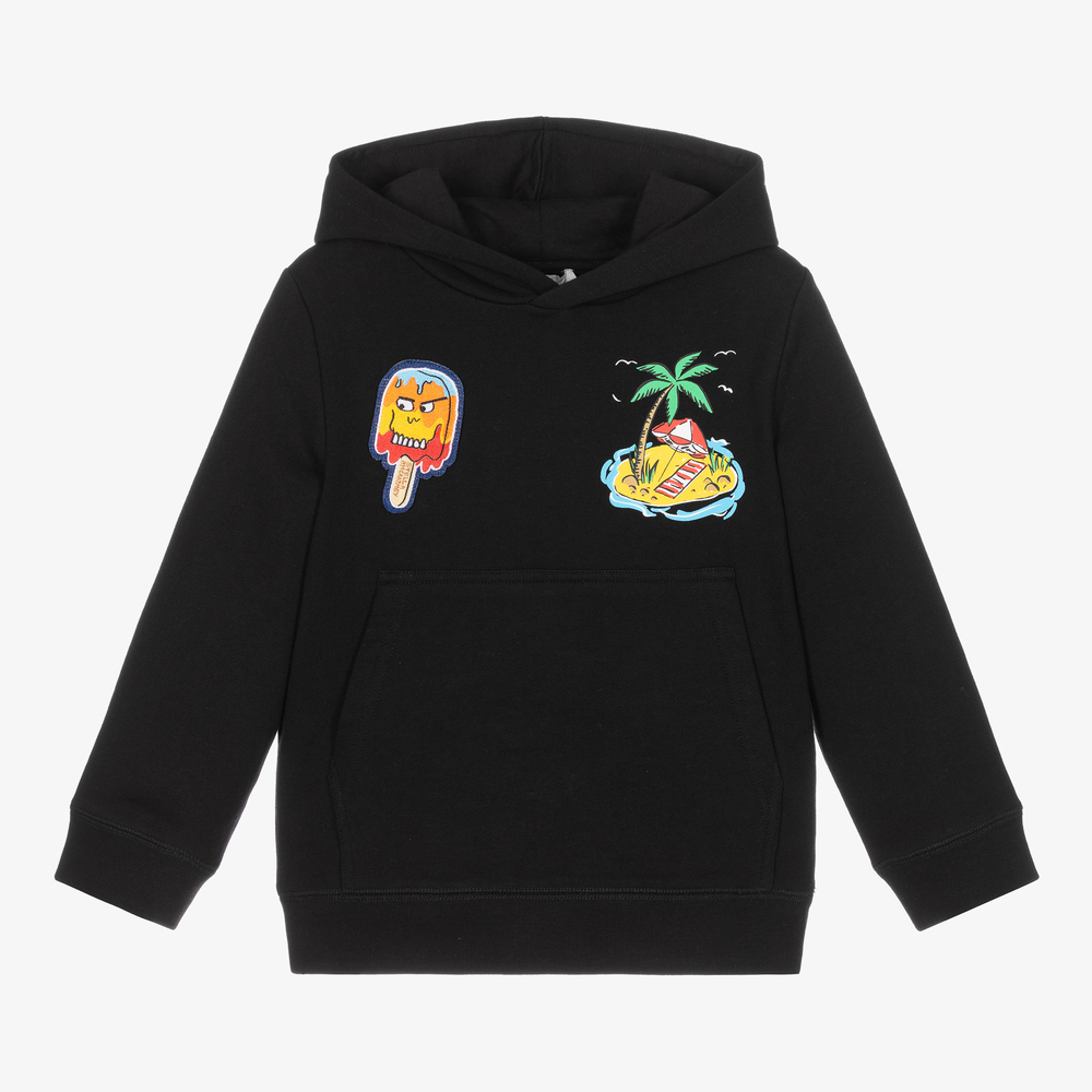 Stella McCartney Kids - Sweat à capuche noir coton bio | Childrensalon