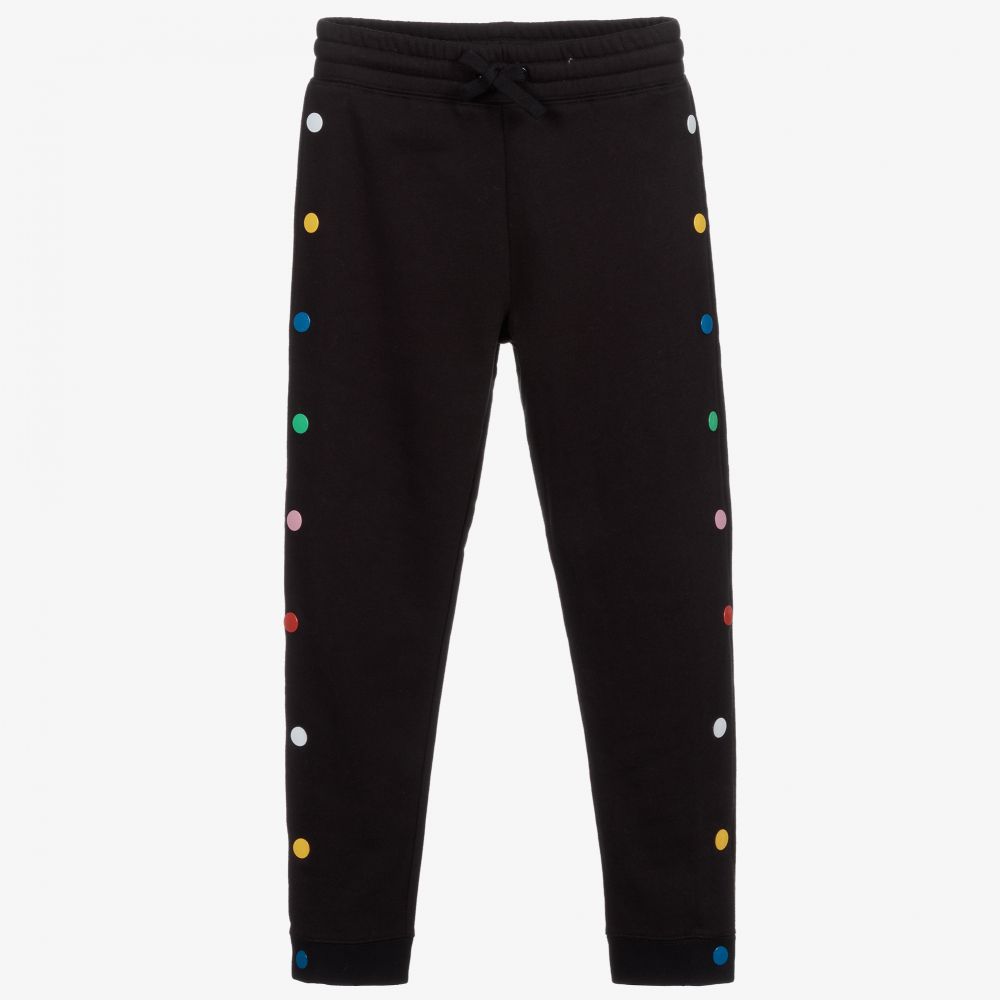 Stella McCartney Kids - Black Organic Cotton Joggers | Childrensalon