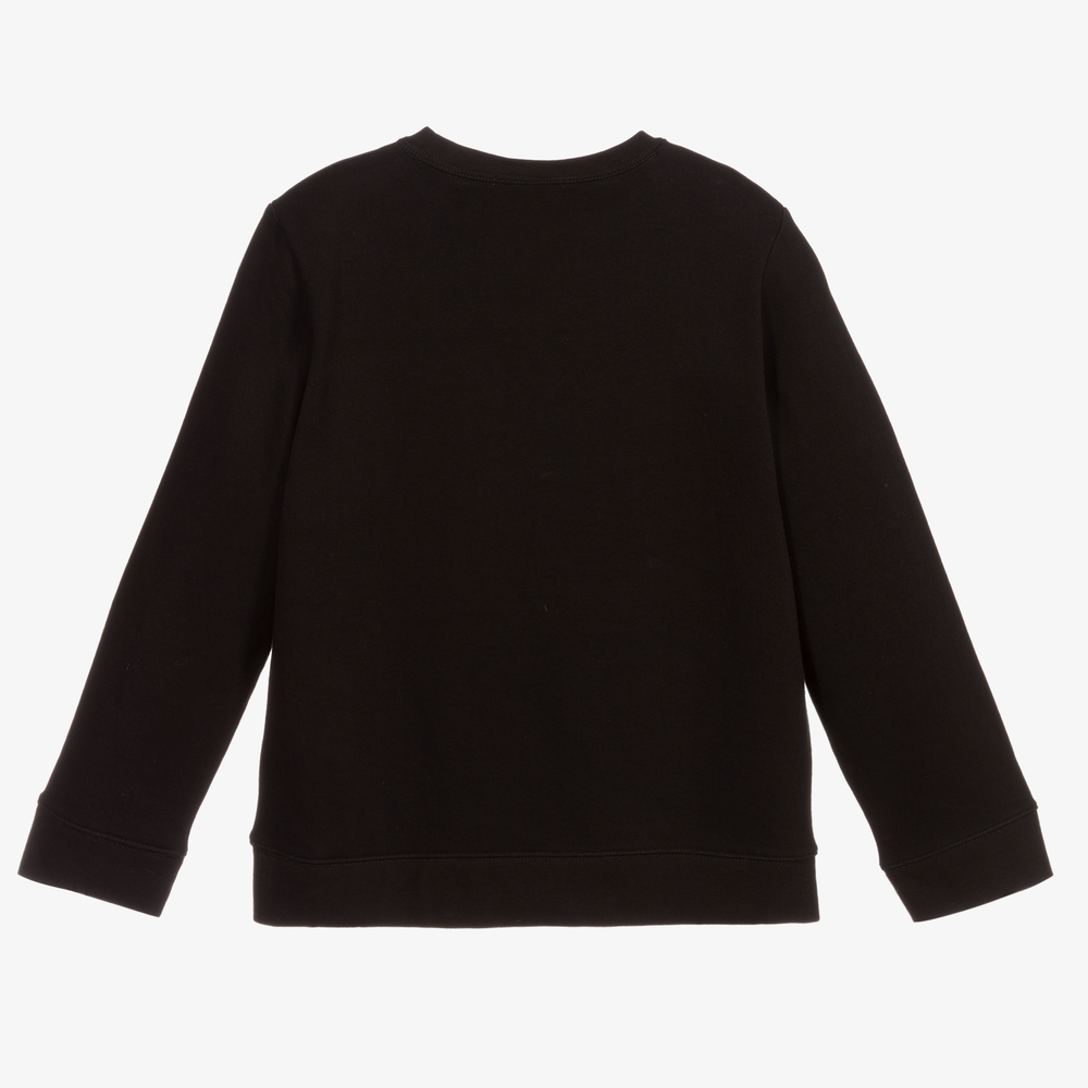 Stella McCartney Kids-Black Organic Logo Sweatshirt | Childrensalon Outlet