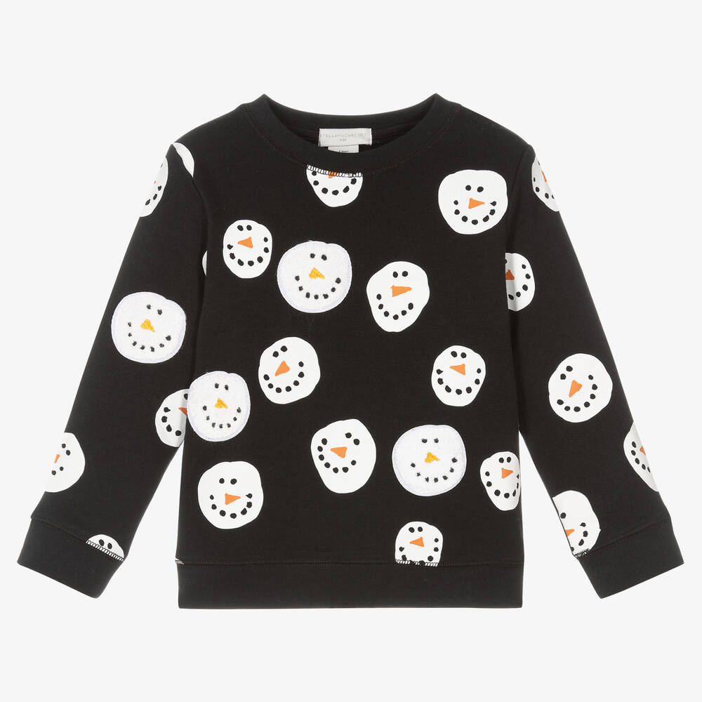 Stella McCartney Kids Black Snowman Sweatshirt Childrensalon