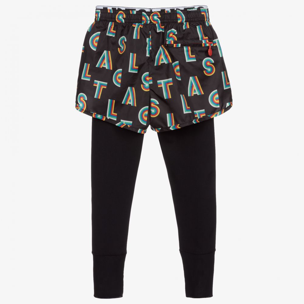 Stella McCartney Kids-Спортивные шорты и легинсы черного цвета | Childrensalon Outlet