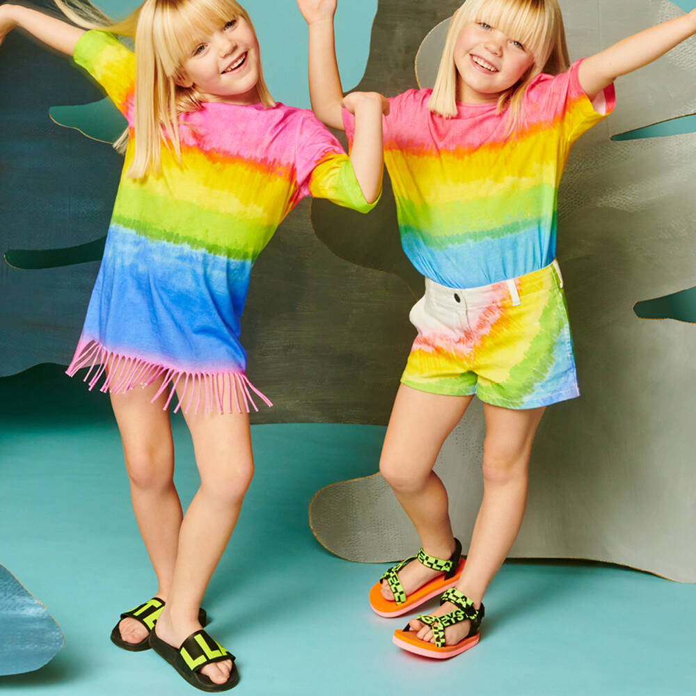 Stella McCartney Kids Black Yellow Sliders Childrensalon Outlet