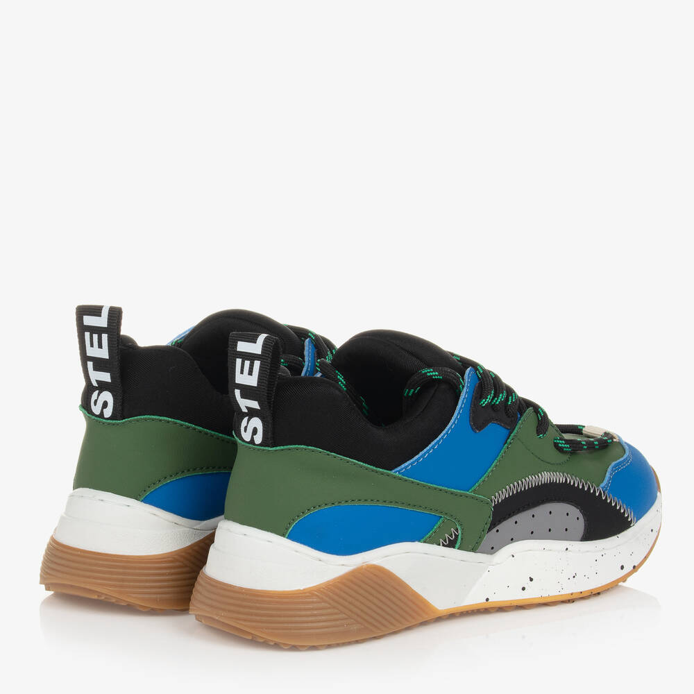 Stella McCartney Kids Blue Black Lace Up Trainers