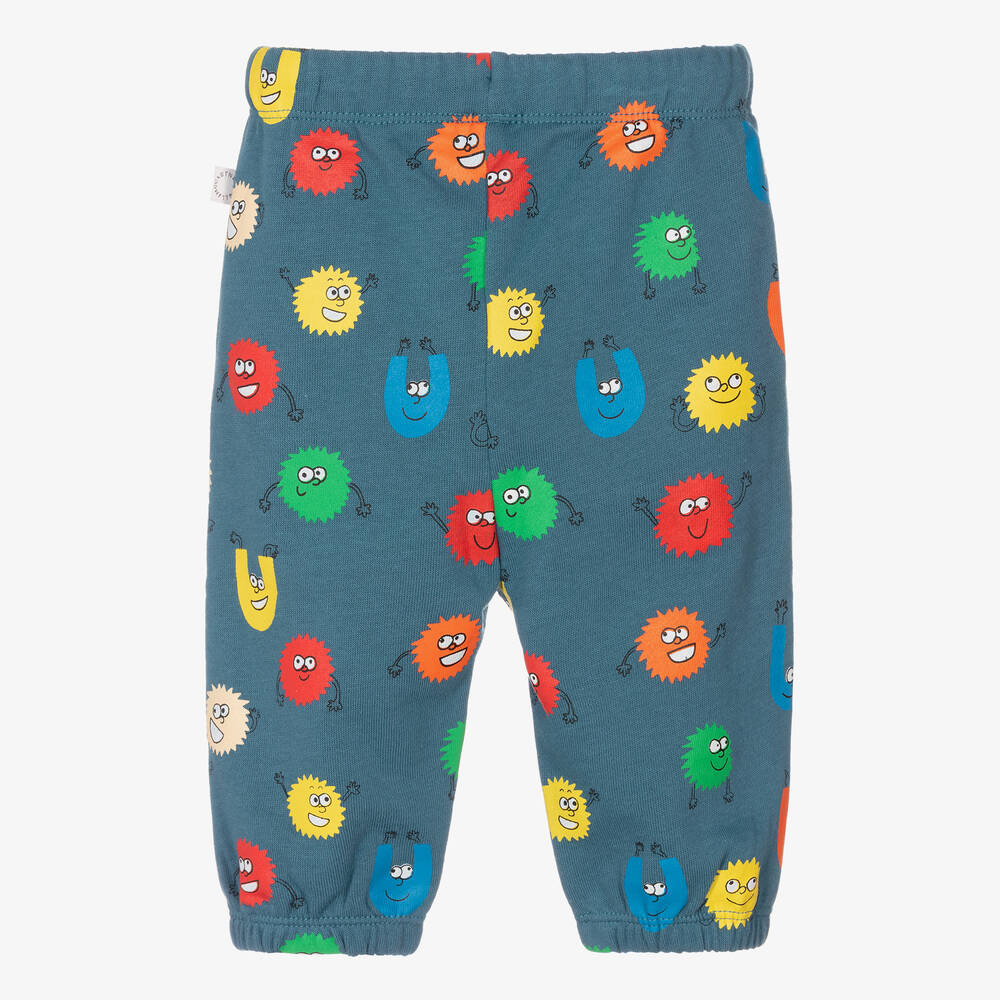 Stella McCartney Kids-Blue Cotton Baby Joggers | Childrensalon Outlet