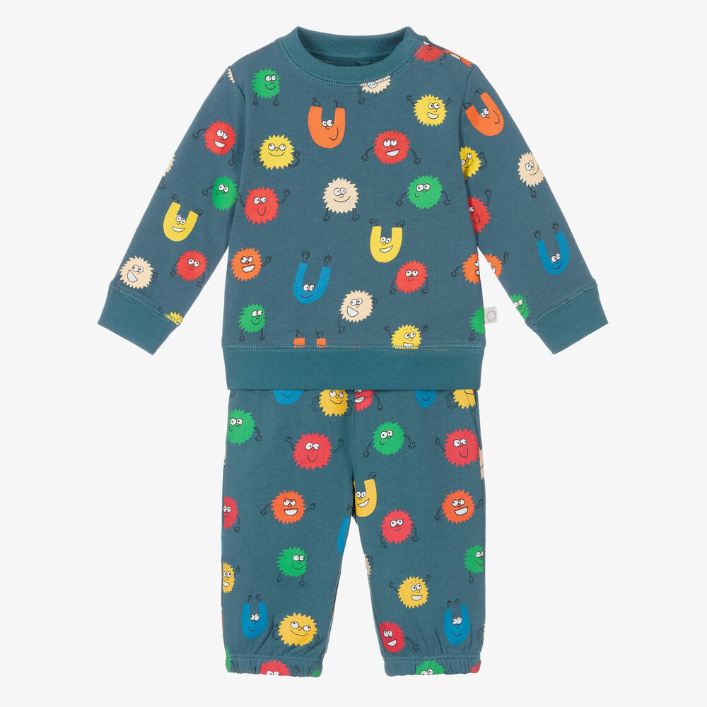 Stella McCartney Kids - Синий спортивный костюм из хлопка для малышей | Childrensalon