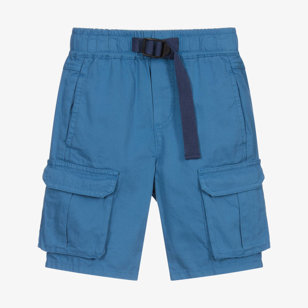 Stella McCartney Kids-Голубые хлопковые шорты карго | Childrensalon Outlet