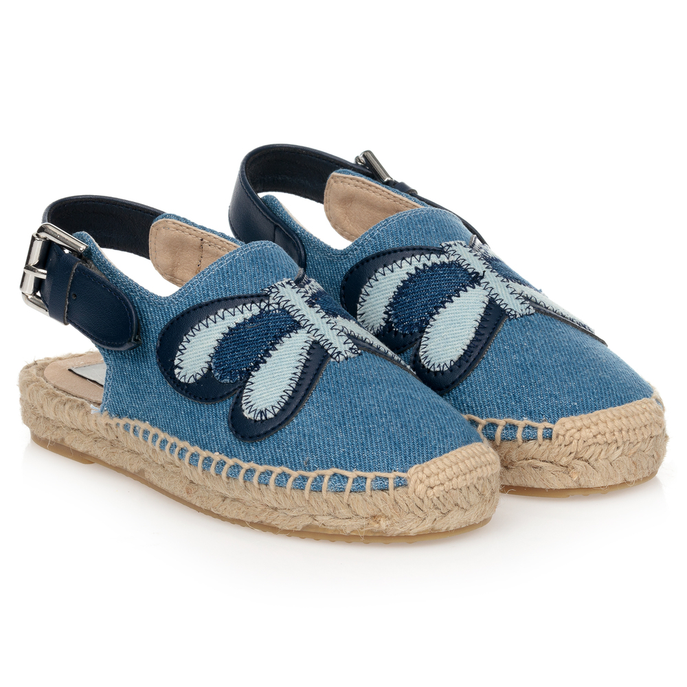 Stella McCartney Kids - Espadrilles bleues en denim | Outlet