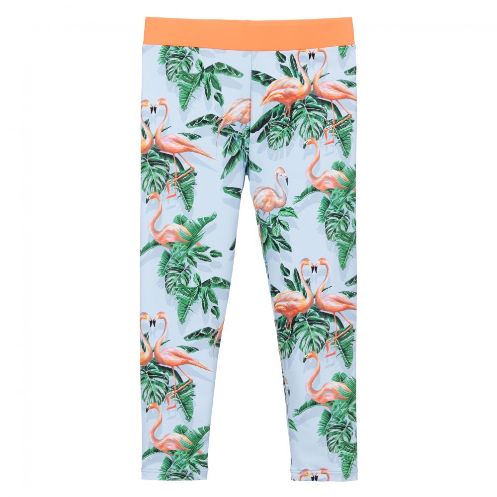 Stella McCartney Kids - Blue Flamingo Leggings | Childrensalon