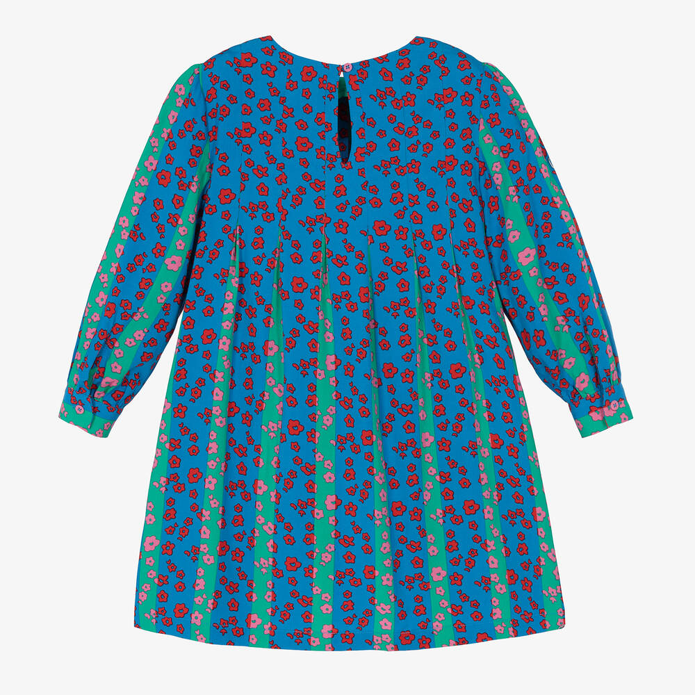 Stella McCartney Kids-Blue & Green Flowers Dress | Childrensalon Outlet