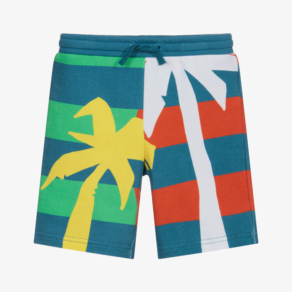 Stella McCartney Kids-Шорты в синюю и зеленую полоску | Childrensalon Outlet