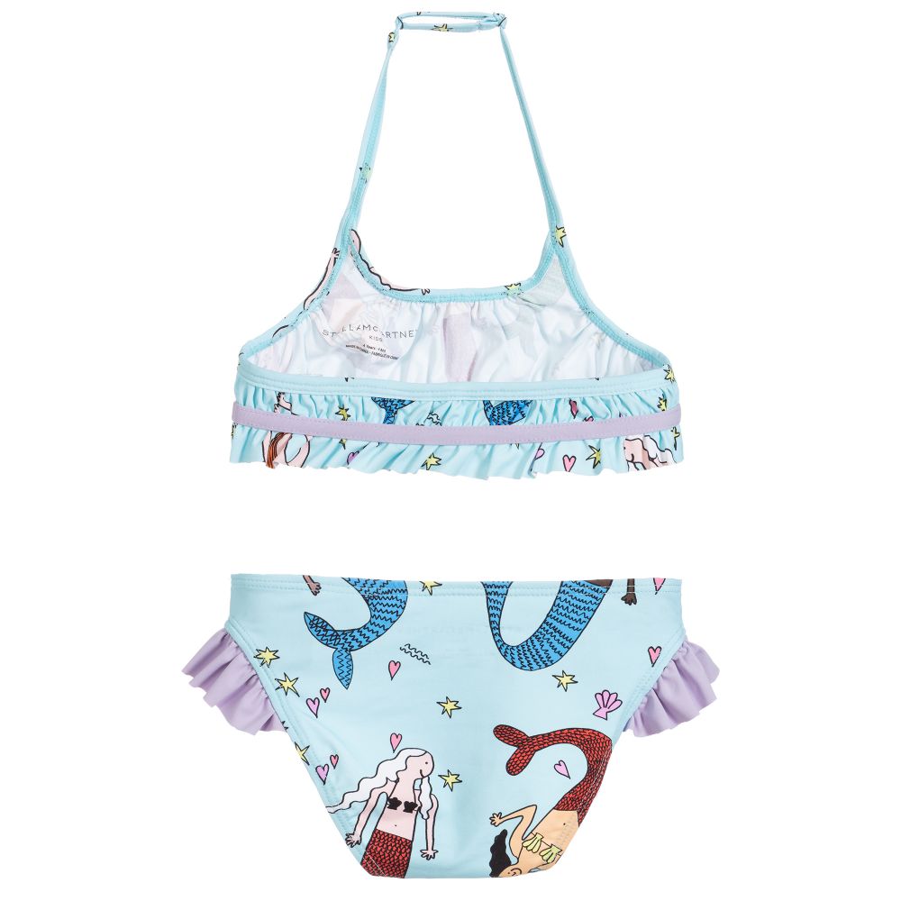 Stella McCartney Kids-Blue Mermaid Bikini  | Childrensalon Outlet
