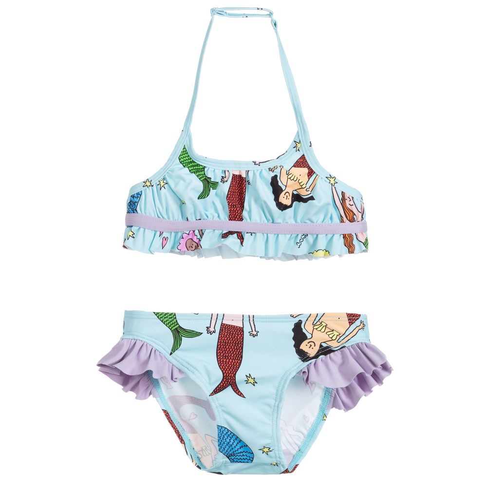 Stella McCartney Kids - Blue Mermaid Bikini  | Childrensalon