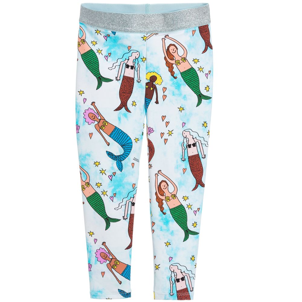 Stella McCartney Kids - Blue Mermaid Leggings (UPF50+) | Childrensalon