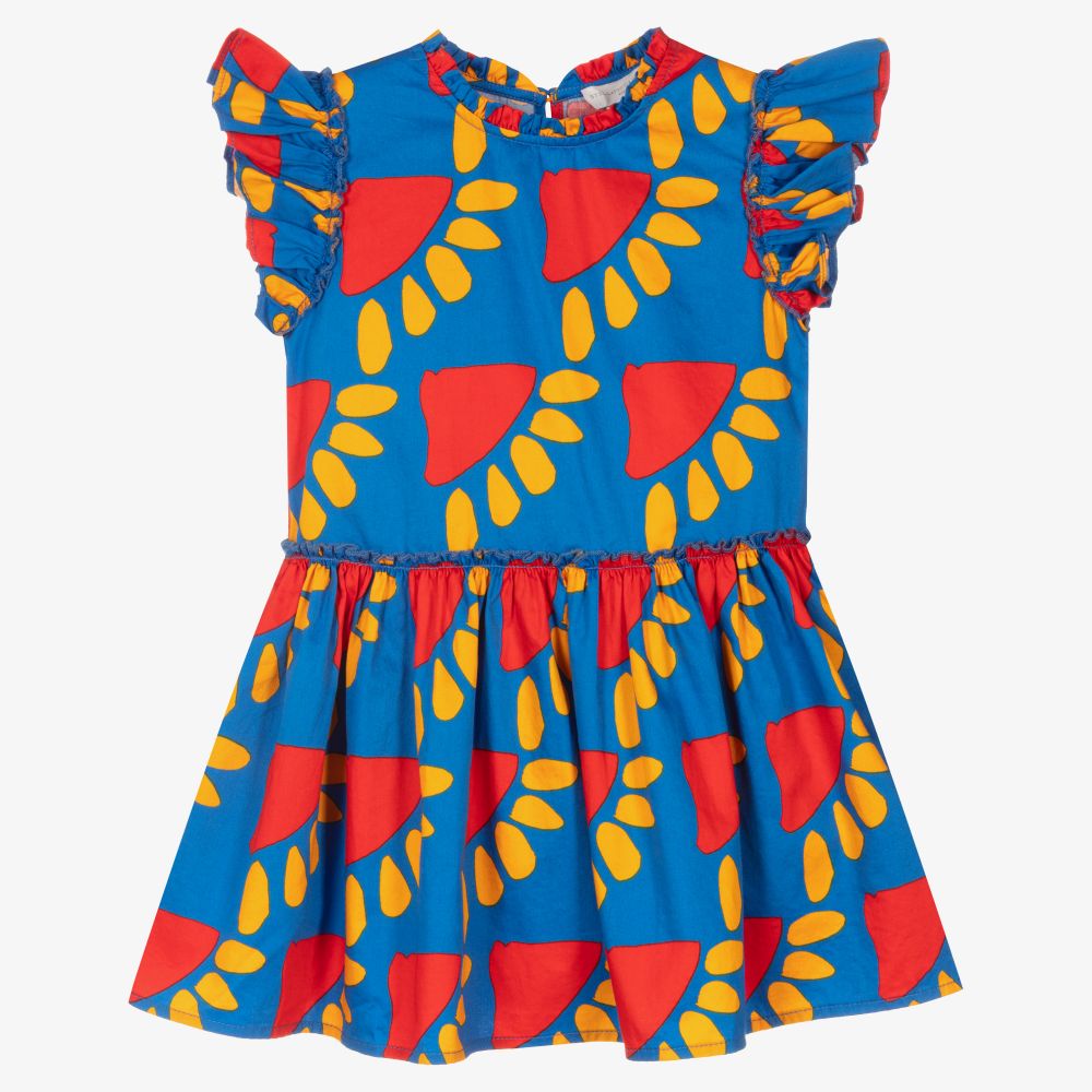 Stella McCartney Kids - Blaues Kleid aus Biobaumwolle | Childrensalon