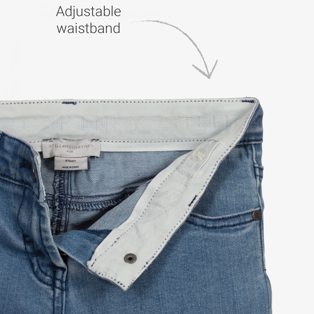 Stella McCartney Kids-Blue Organic Cotton Jeans | Childrensalon Outlet