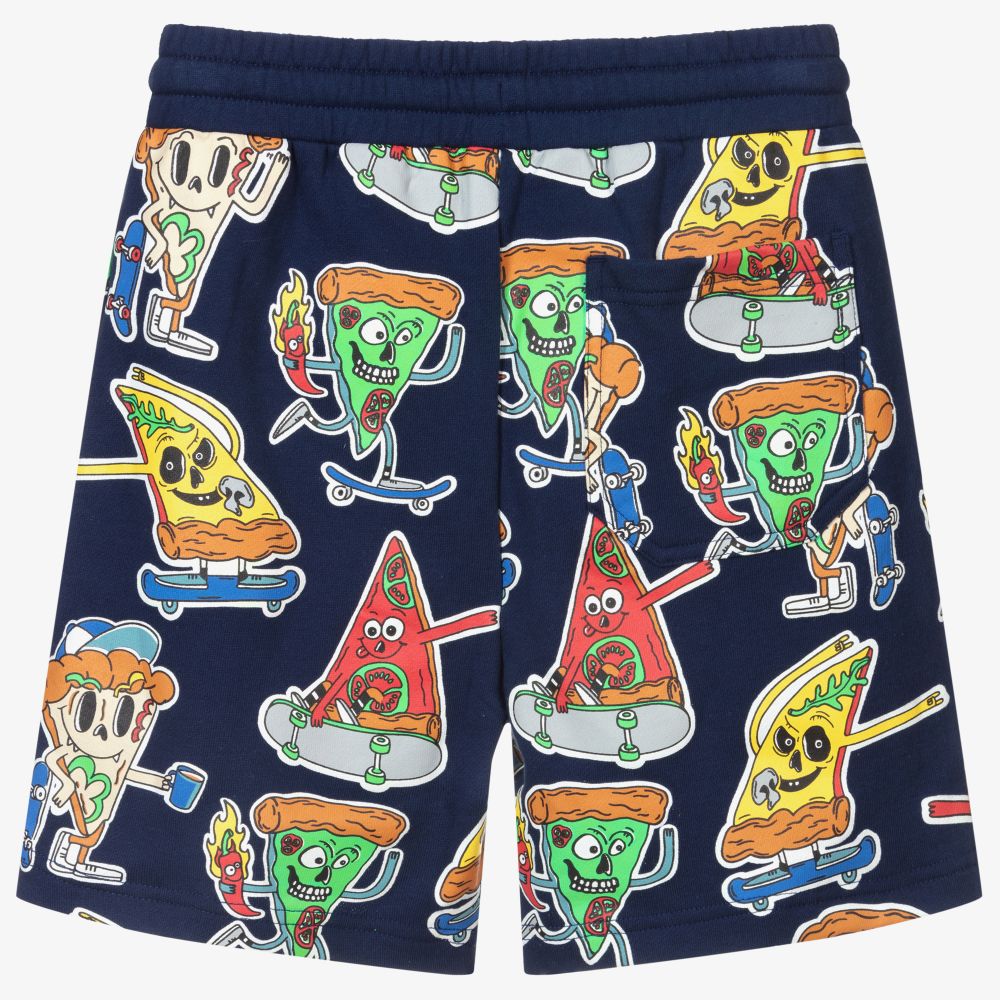 Stella McCartney Kids-Blue Organic Cotton Shorts | Childrensalon Outlet