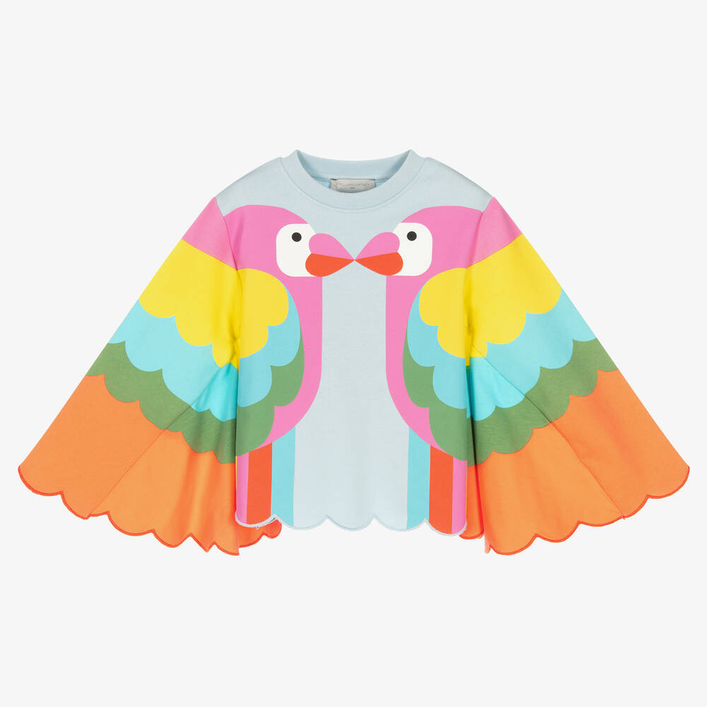 Stella McCartney Kids - Flügelärmel-Papagei-Sweatshirt blau | Childrensalon