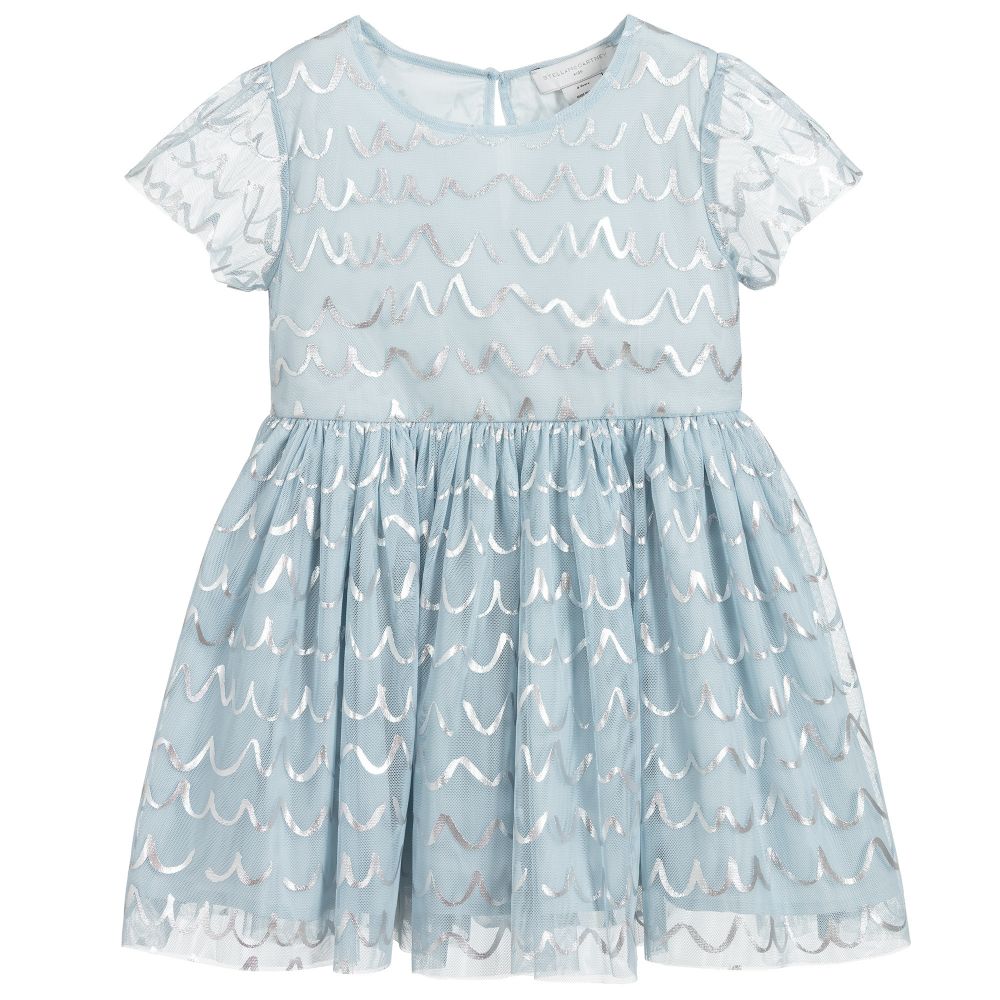 Stella McCartney Kids - Blue & Silver Tulle Dress | Childrensalon