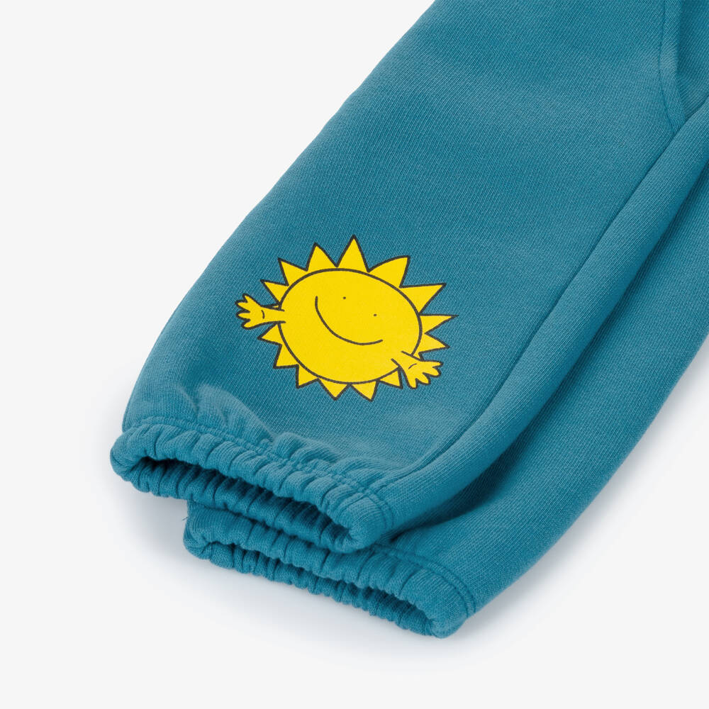 Stella McCartney Kids-Blue Sun & Earth Cotton Joggers | Childrensalon Outlet