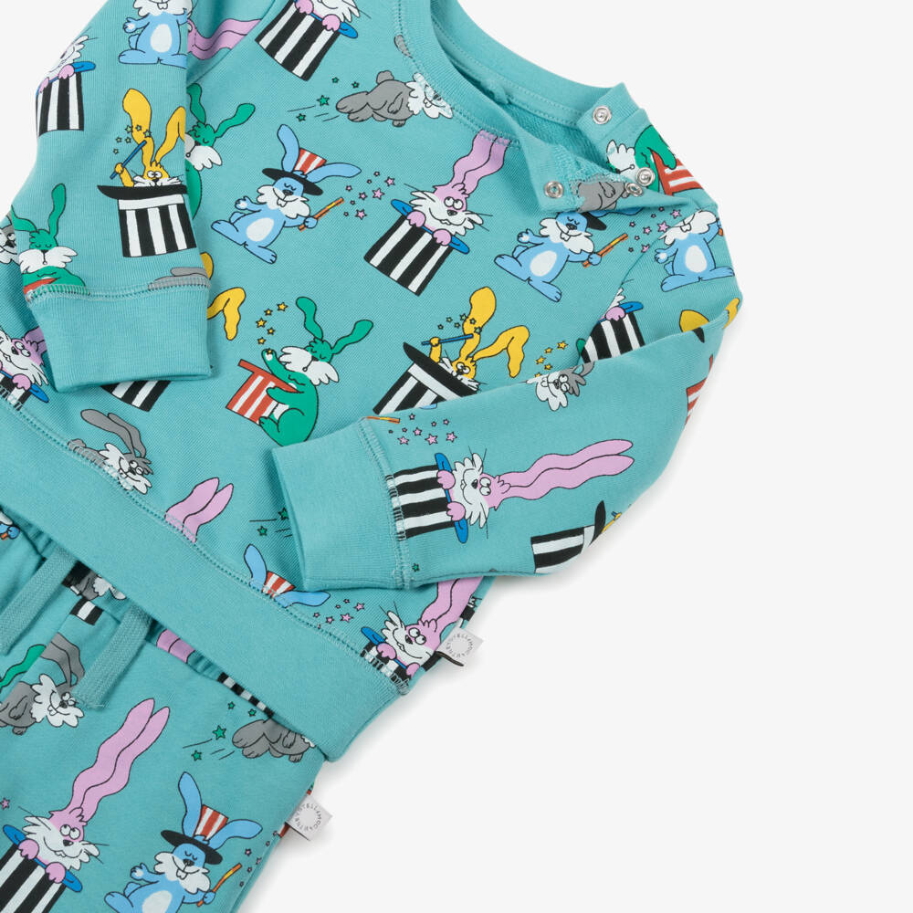 Stella McCartney Kids-Boys Aqua Bunnies Cotton Set | Childrensalon Outlet