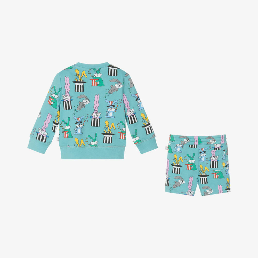 Stella McCartney Kids-Boys Aqua Bunnies Cotton Set | Childrensalon Outlet