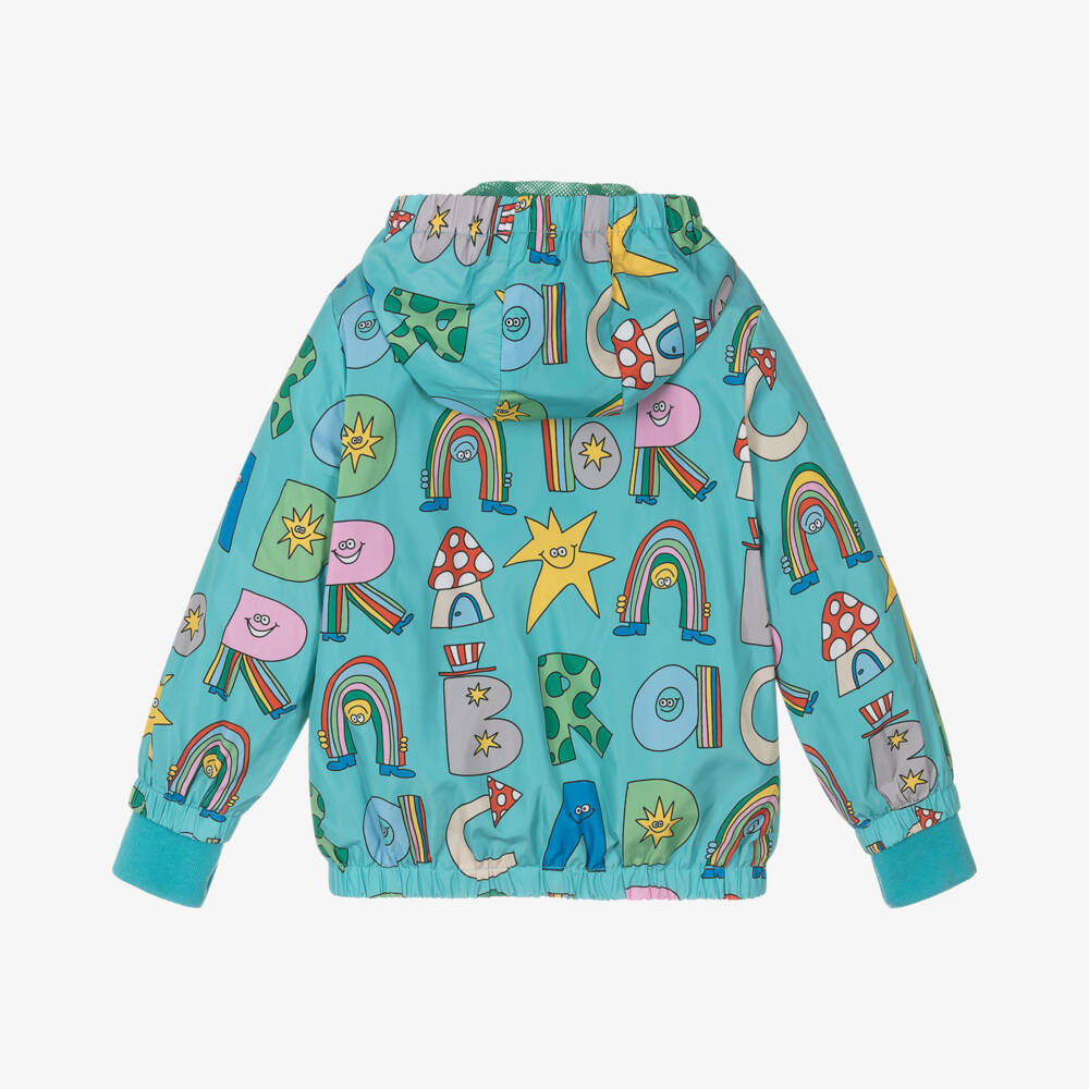 Stella McCartney Kids-Куртка с волшебными буквами аквамарин для мальчиков | Childrensalon Outlet