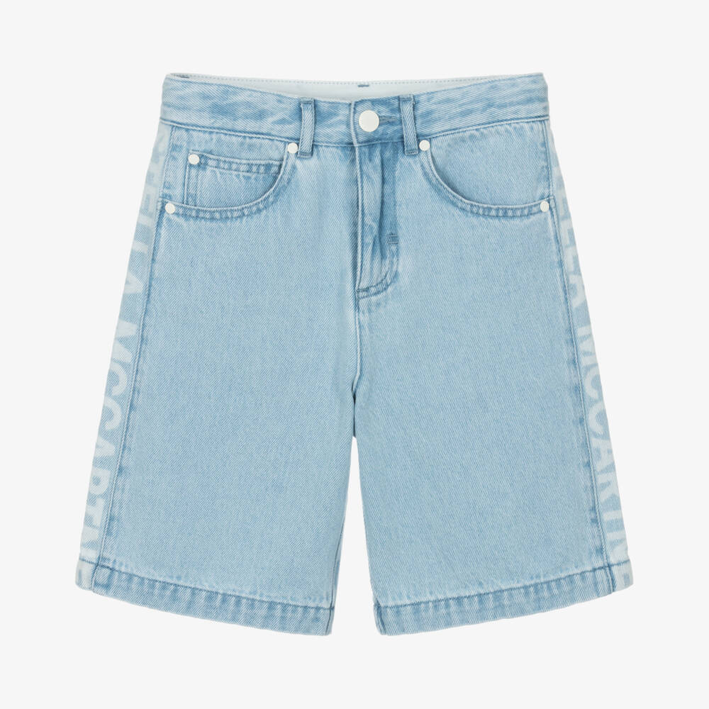 Stella McCartney Kids-شورت دنيم قطني أزرق للأولاد | Childrensalon Outlet