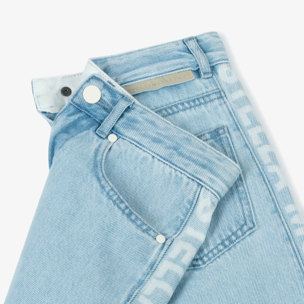 Stella McCartney Kids-Boys Azure Cotton Denim Shorts | Childrensalon Outlet