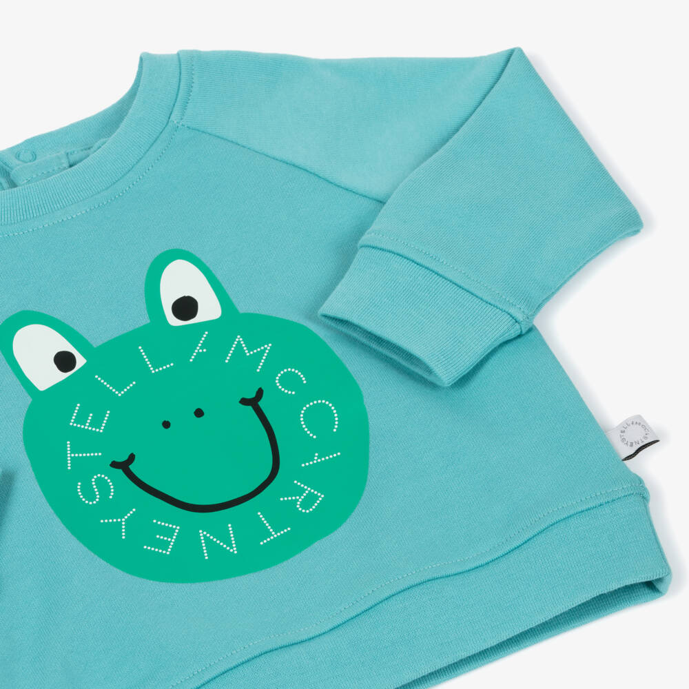 Stella McCartney Kids-Boys Azure Frog Print Pullover | Childrensalon Outlet