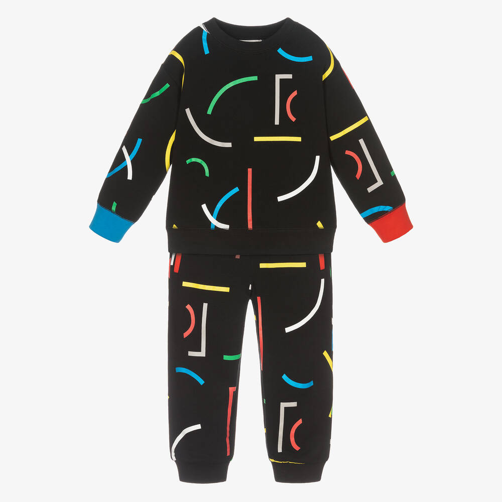 Stella McCartney Kids - Jogging noir imprimé abstrait Garçon | Childrensalon