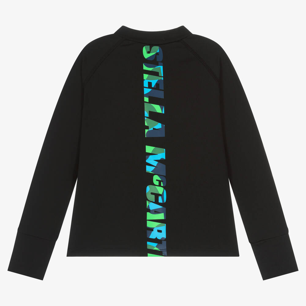 Stella McCartney Kids-Boys Black Active Logo Top | Childrensalon Outlet