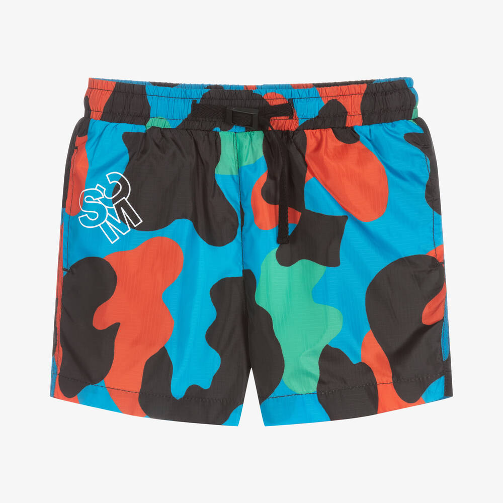 Stella McCartney Kids - Boys Black, Blue & Red Shorts | Childrensalon