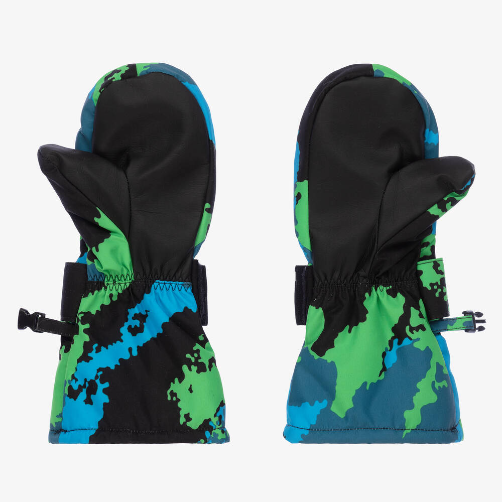 Stella McCartney Kids-Boys Black & Blue Ski Mittens | Childrensalon Outlet