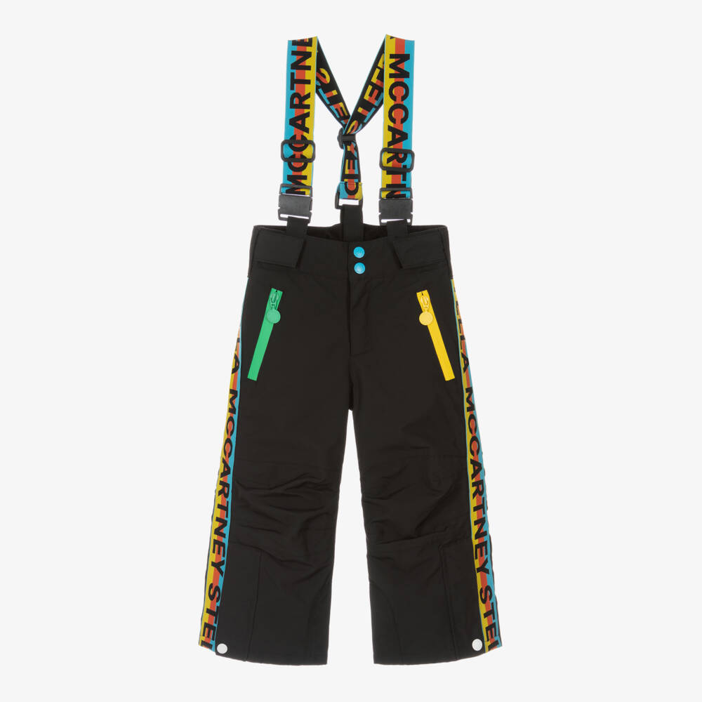 Stella McCartney Kids Ski Wear Capsule-Boys Black Colorblock Ski Pants | Childrensalon Outlet