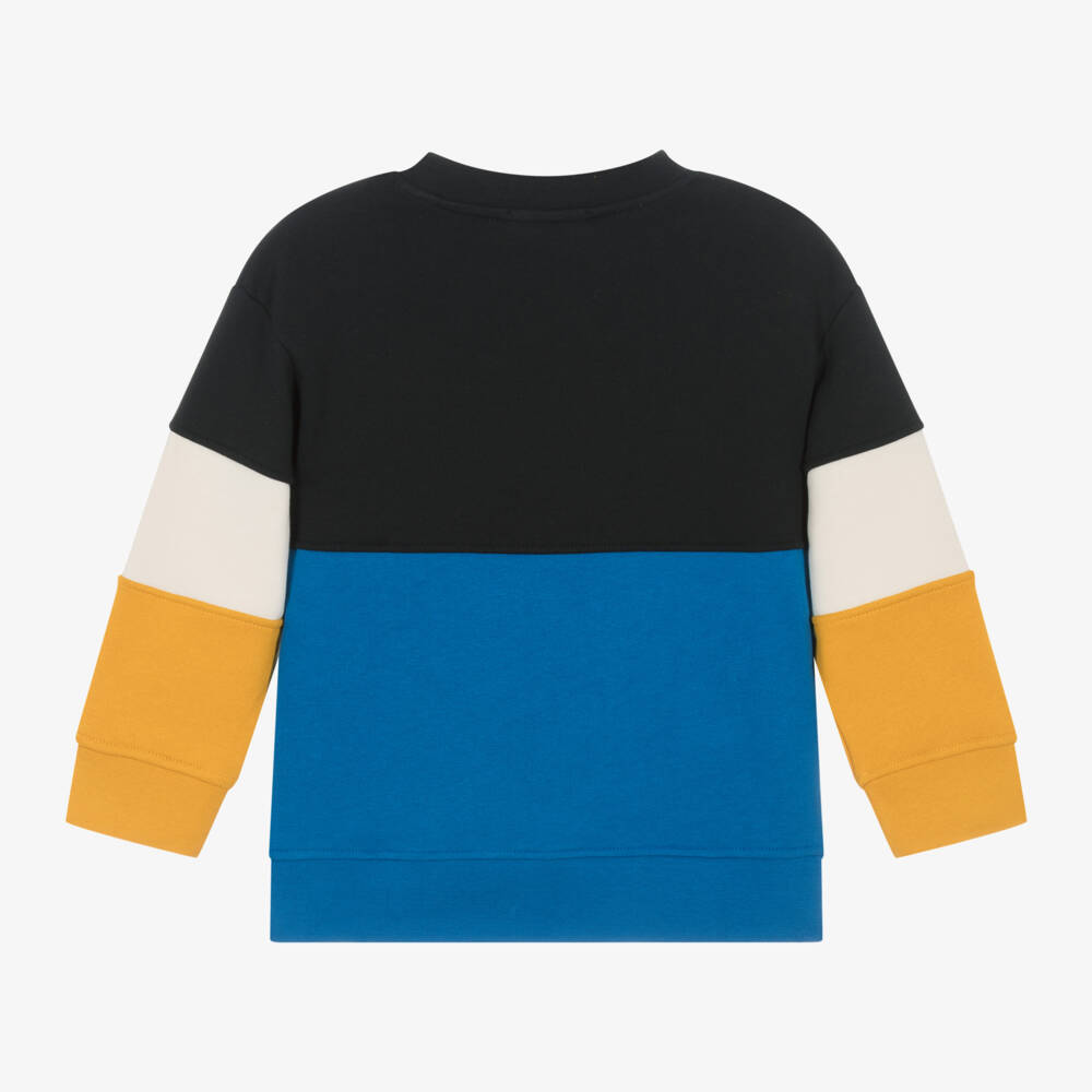 Stella McCartney Kids-Boys Black Colourblock Sweatshirt | Childrensalon Outlet