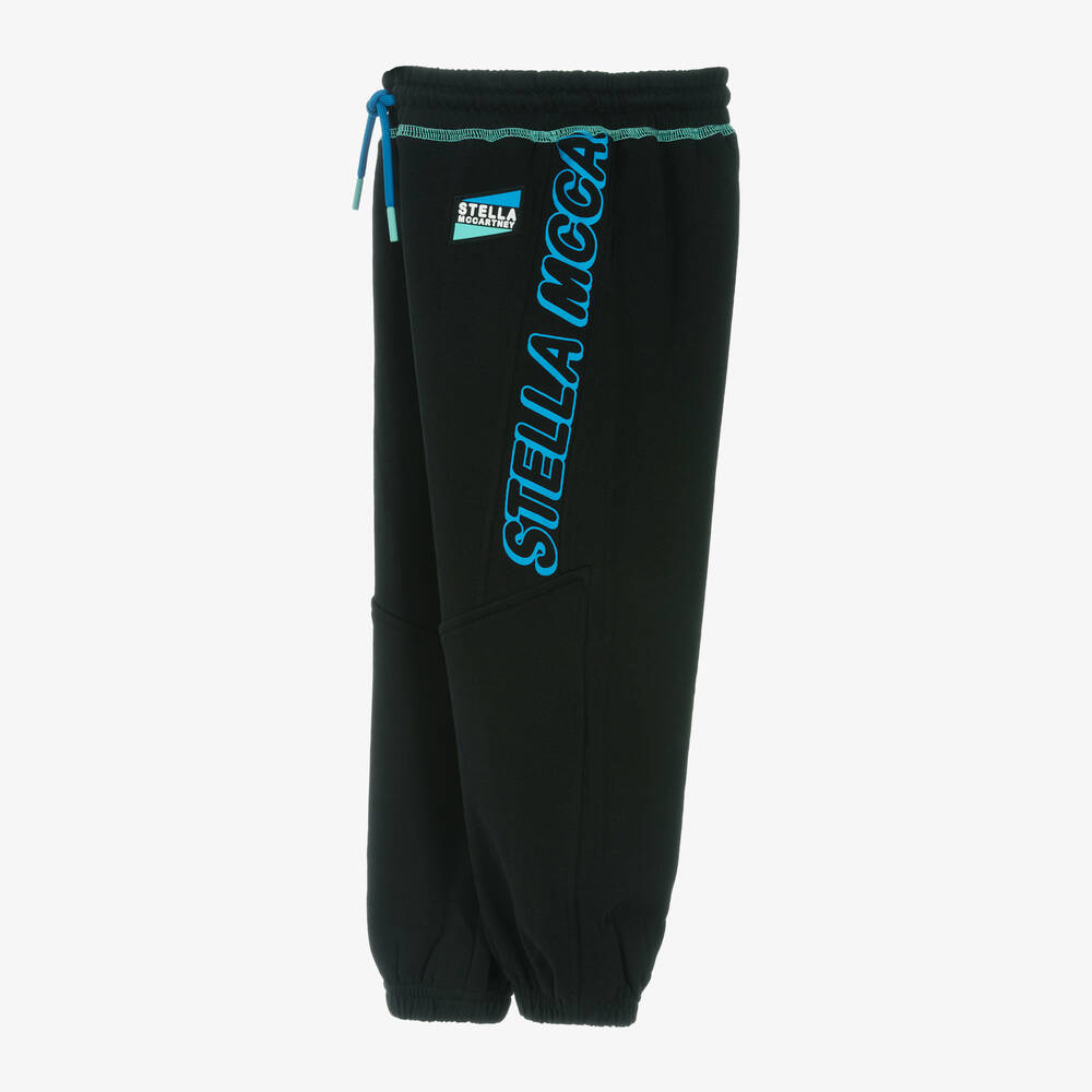 Stella McCartney Kids-Boys Black Cotton Joggers | Childrensalon Outlet