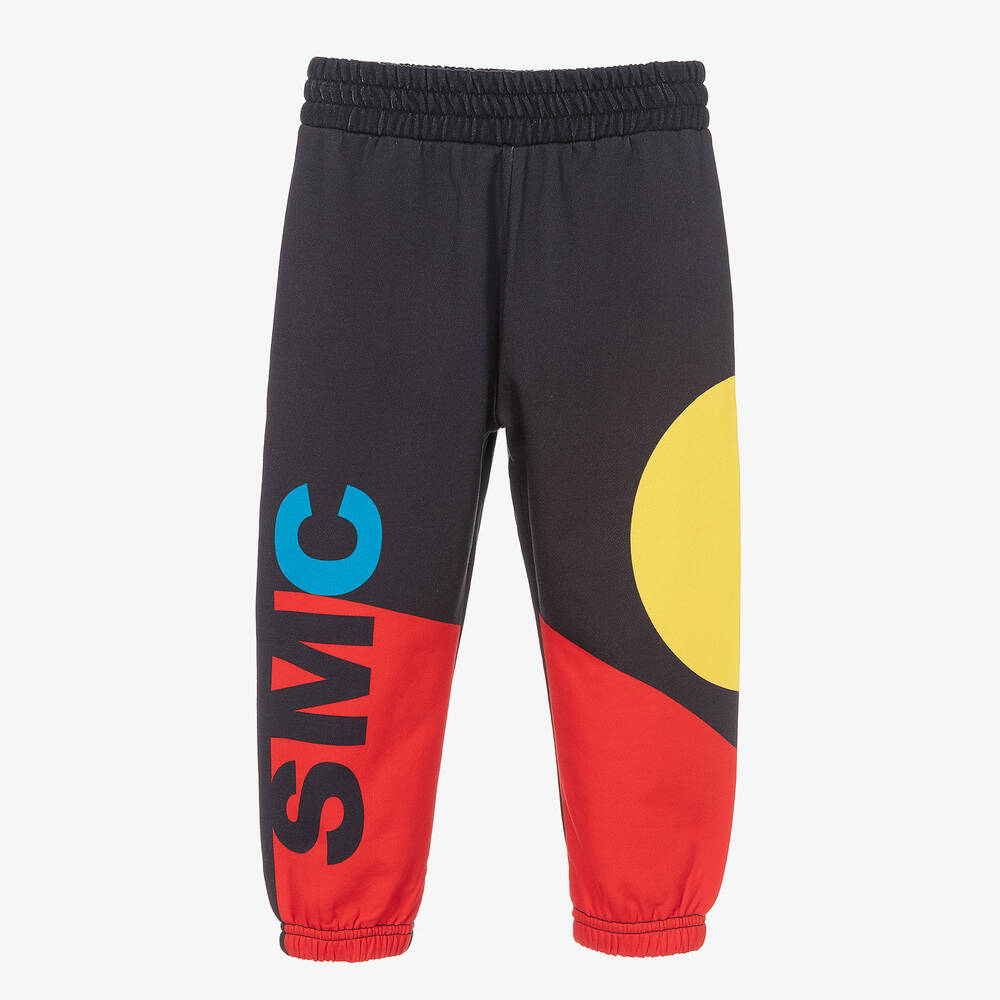 Stella McCartney Kids - Boys Black Cotton Logo Joggers | Childrensalon