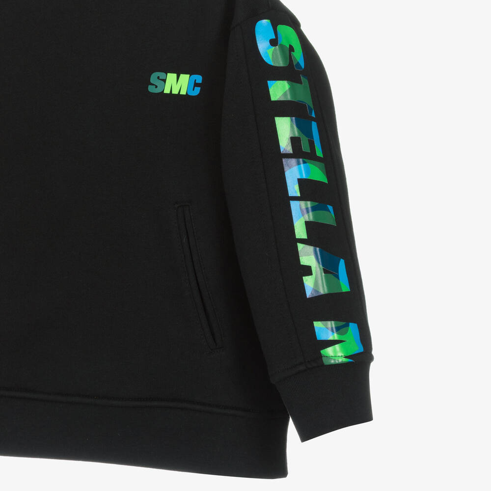 Stella McCartney Kids-Boys Black Cotton Logo Sweatshirt | Childrensalon Outlet