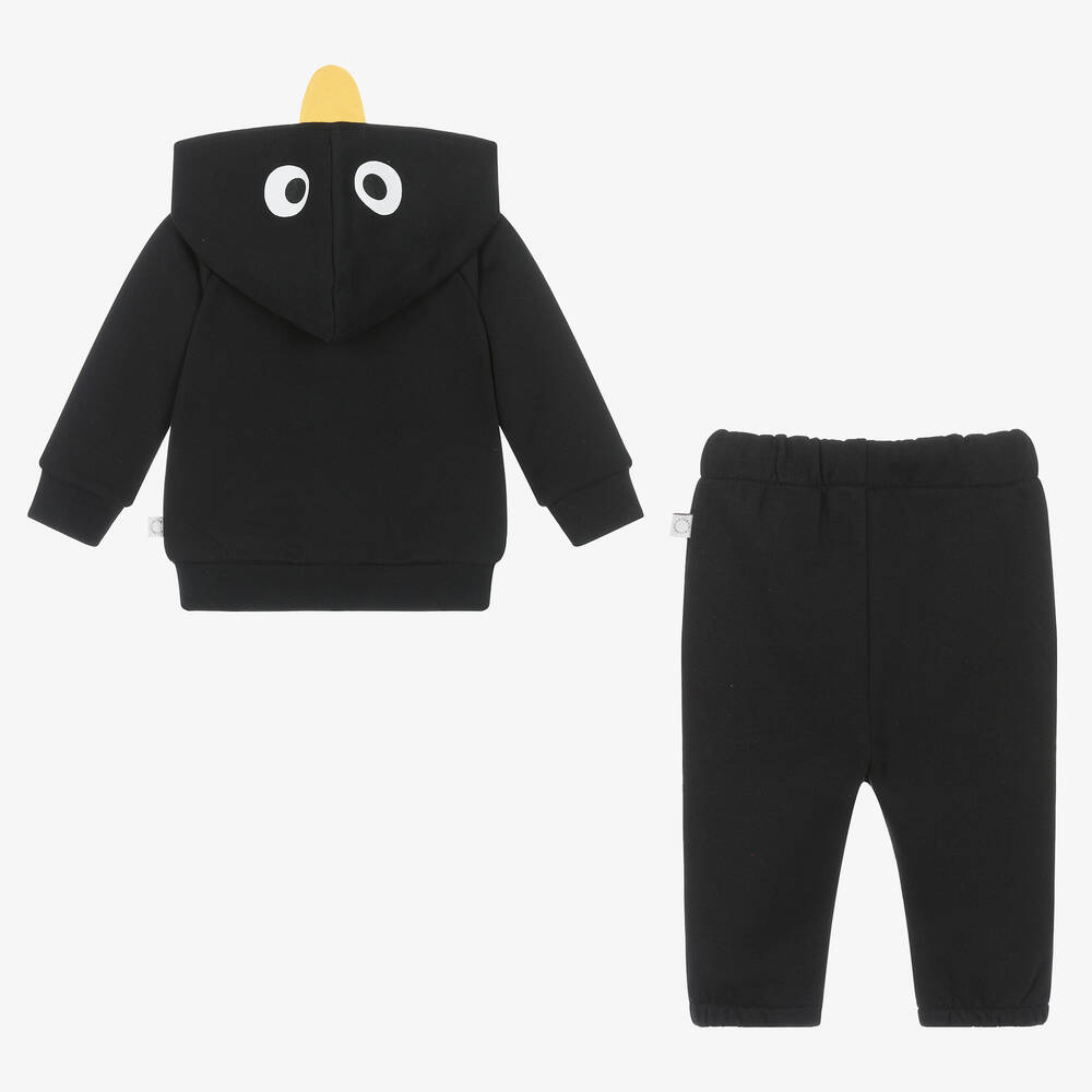 Stella McCartney Kids-Boys Black Cotton Penguin Tracksuit | Childrensalon Outlet