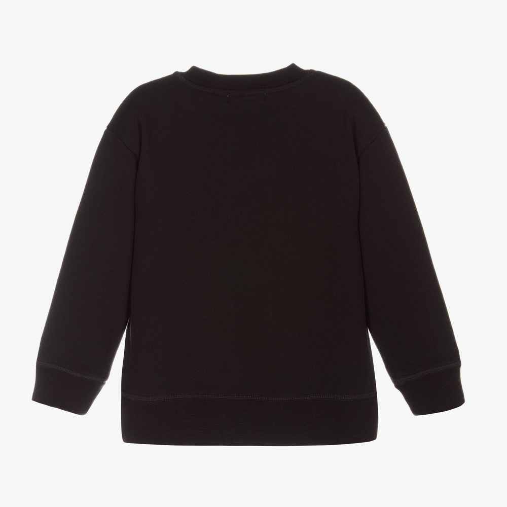 Stella McCartney Kids-Черный хлопковый свитшот для мальчиков | Childrensalon Outlet