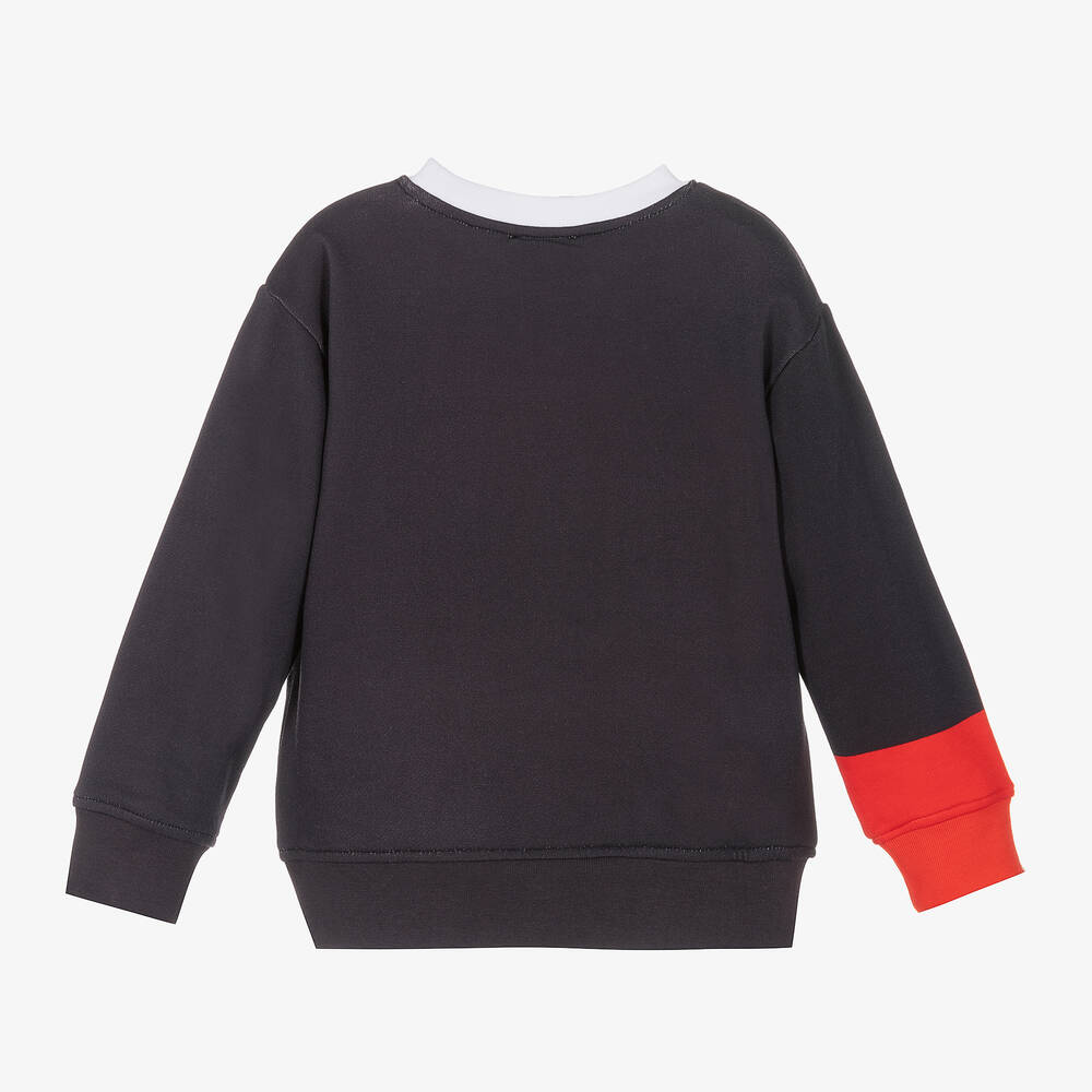 Stella McCartney Kids-سويتشيرت قطن عضوي لون أسود للأولاد | Childrensalon Outlet