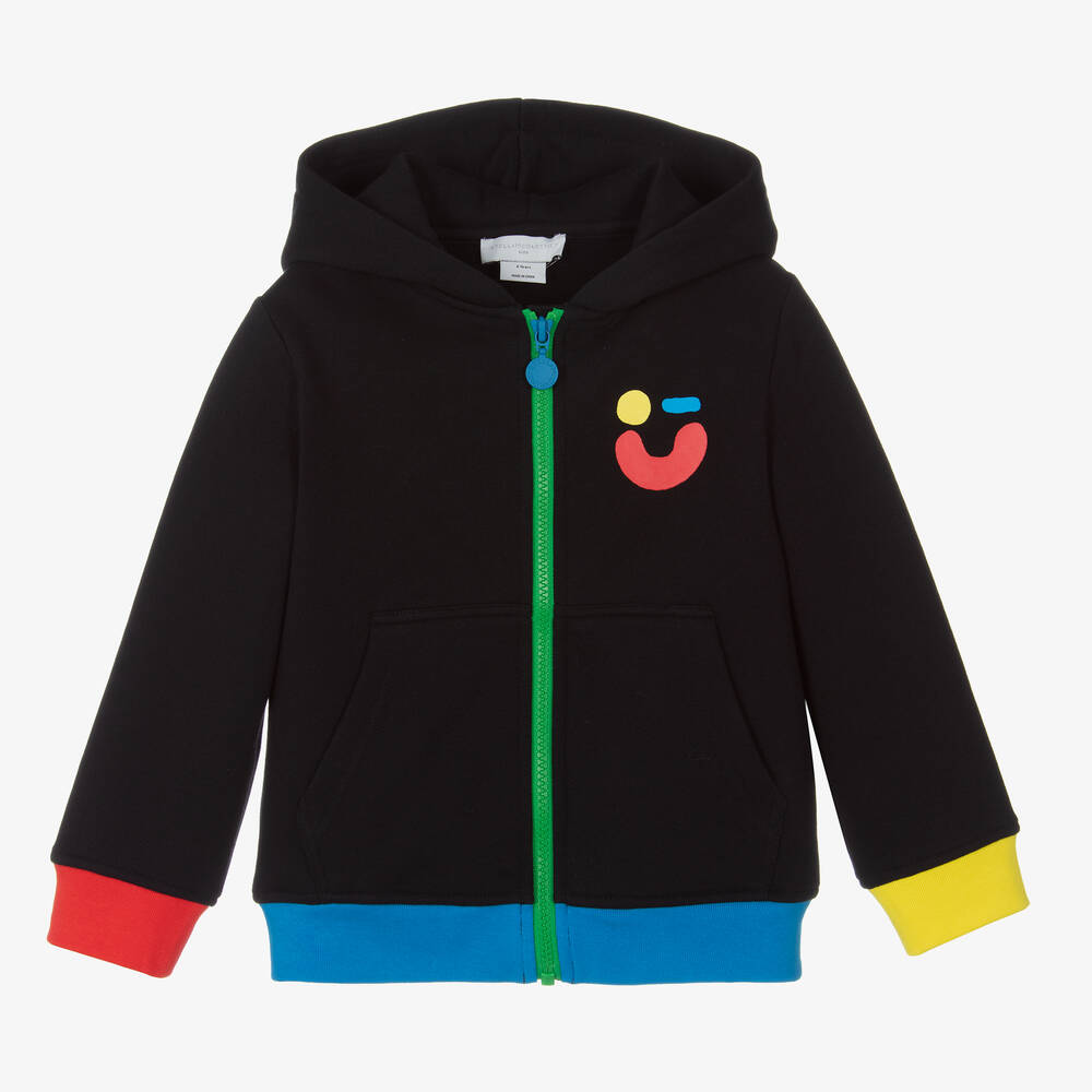 Stella McCartney Kids-Черный хлопковый топ на молнии | Childrensalon Outlet