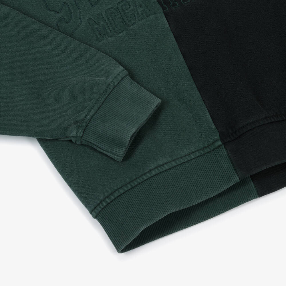 Stella McCartney Kids-Boys Black & Green Two-Tone Cotton Sweatshirt | Childrensalon Outlet