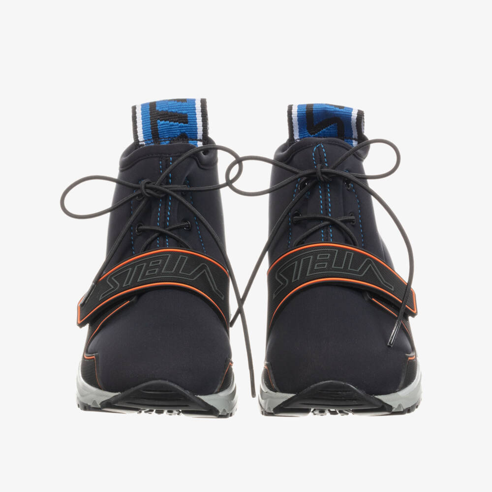 Stella McCartney Kids-Boys Black High-Top Trainers | Childrensalon Outlet