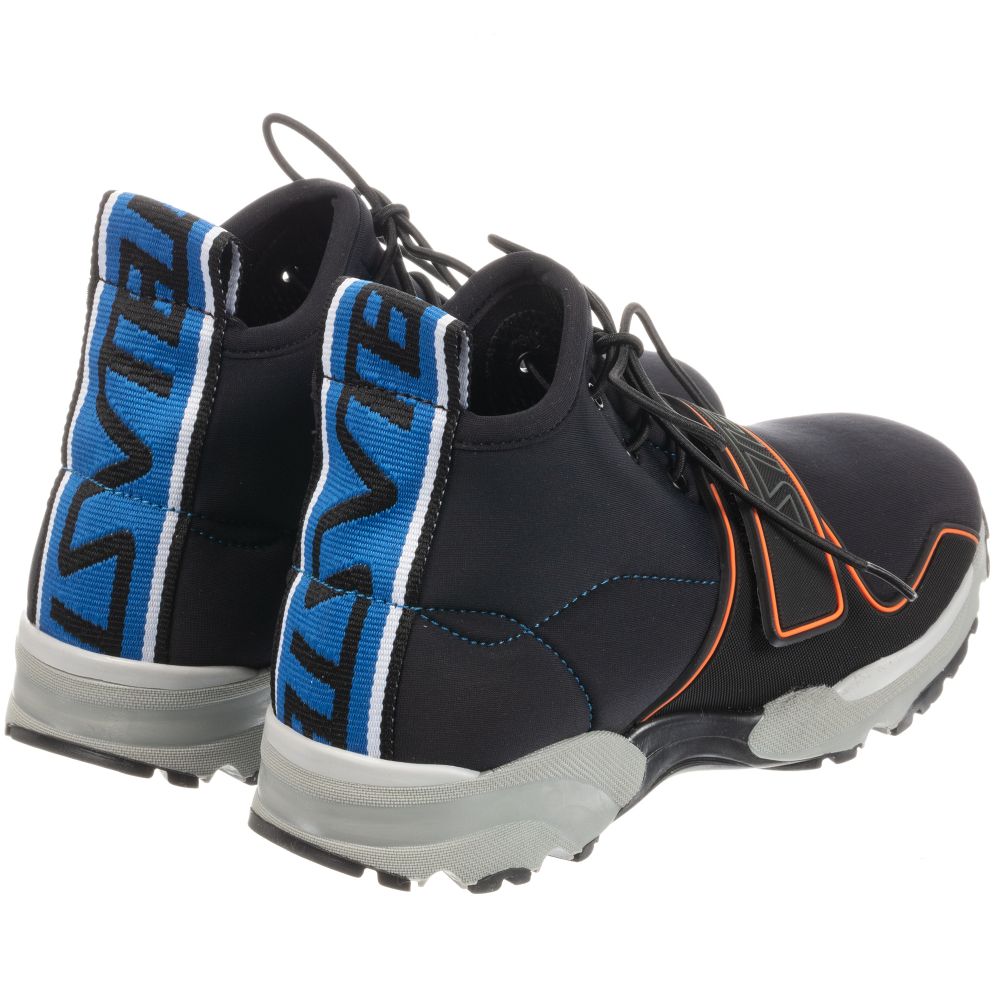 Stella McCartney Kids-ترينرز قماش بكاحل عالي لون أسود للأولاد | Childrensalon Outlet