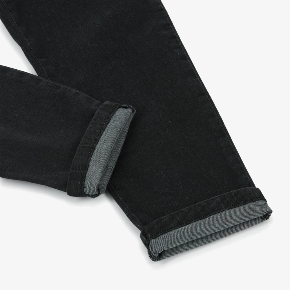 Stella McCartney Kids-Boys Black Jeans with Stella Logo Waistband | Childrensalon Outlet