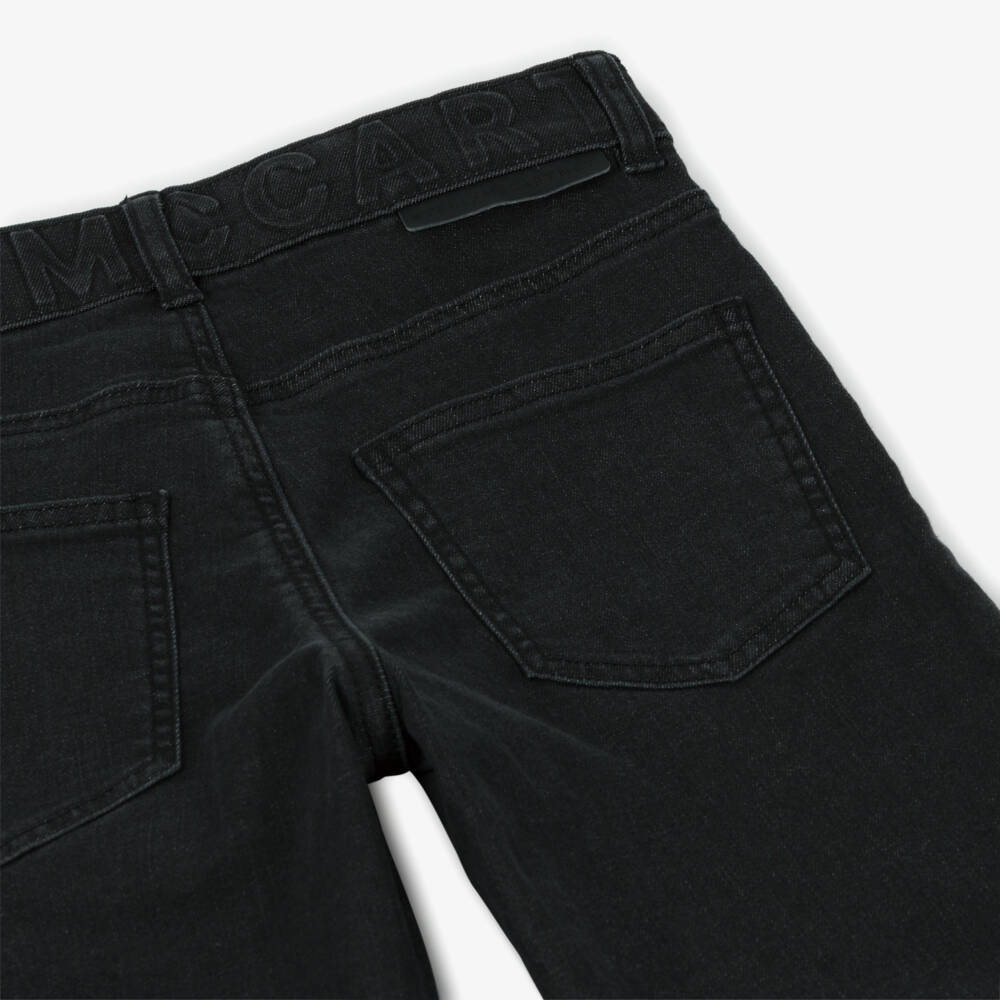 Stella McCartney Kids-Boys Black Jeans with Stella Logo Waistband | Childrensalon Outlet